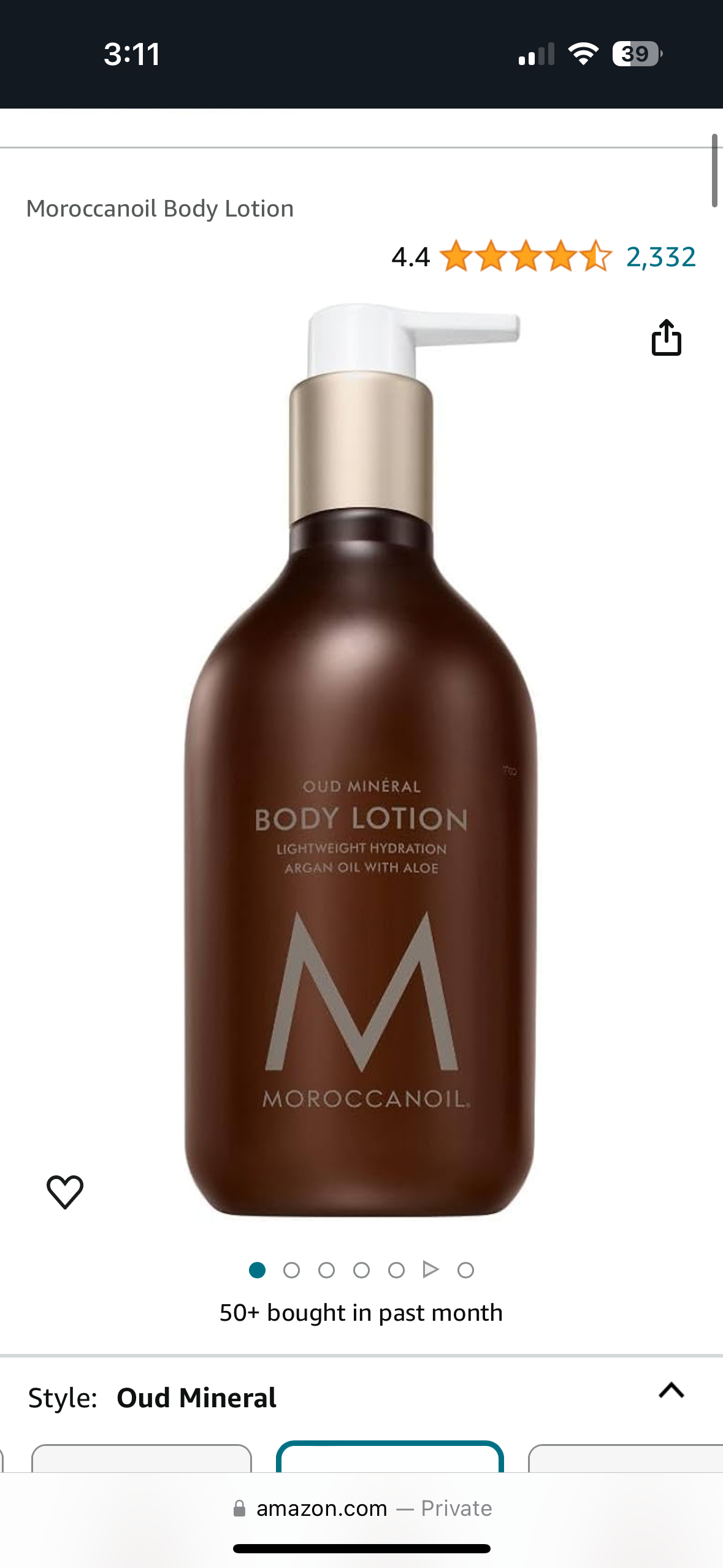 Moroccanoil Body Lotion Oud Mineral 12.2 FL oz