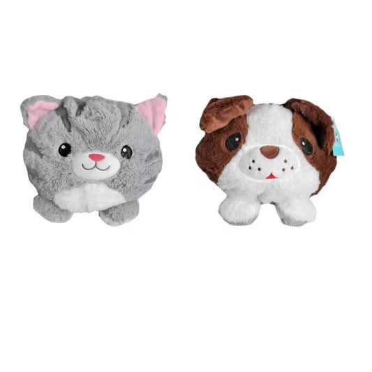 Cat And Dog Plush Reversible 12 inch Wide